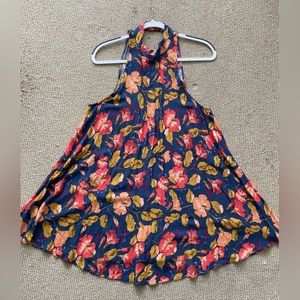 Free People Floral Summer Dress with Open Back